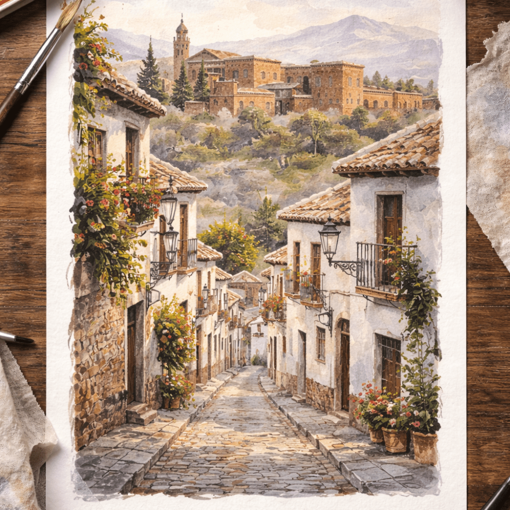 Curso de Acuarela de Paisajes Granadinos (intensivo): <br /><span> Pinta tu propia lámina </span>