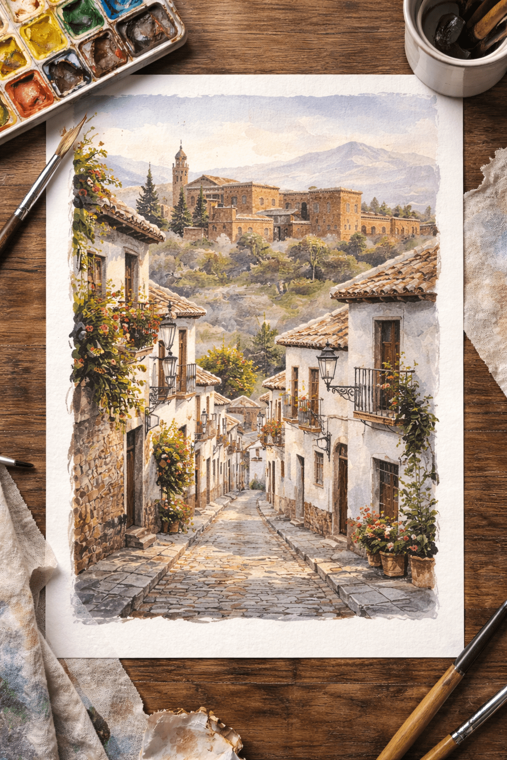 Curso de Acuarela de Paisajes Granadinos (intensivo): <br /><span> Pinta tu propia lámina </span>